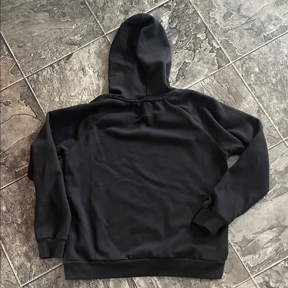 Women’s Black Hoodie with Laces Detail Grunge Whimsigoth Streetwear - Picture 5 of 7